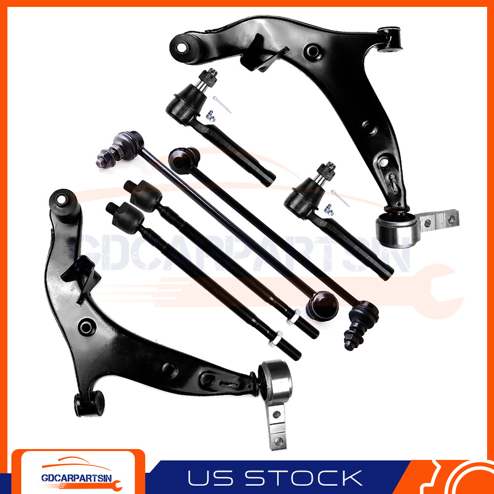2004-2009 Nissan Quest 8-Piece Suspension Kit with Control Arms Tie Rods Sway Bars