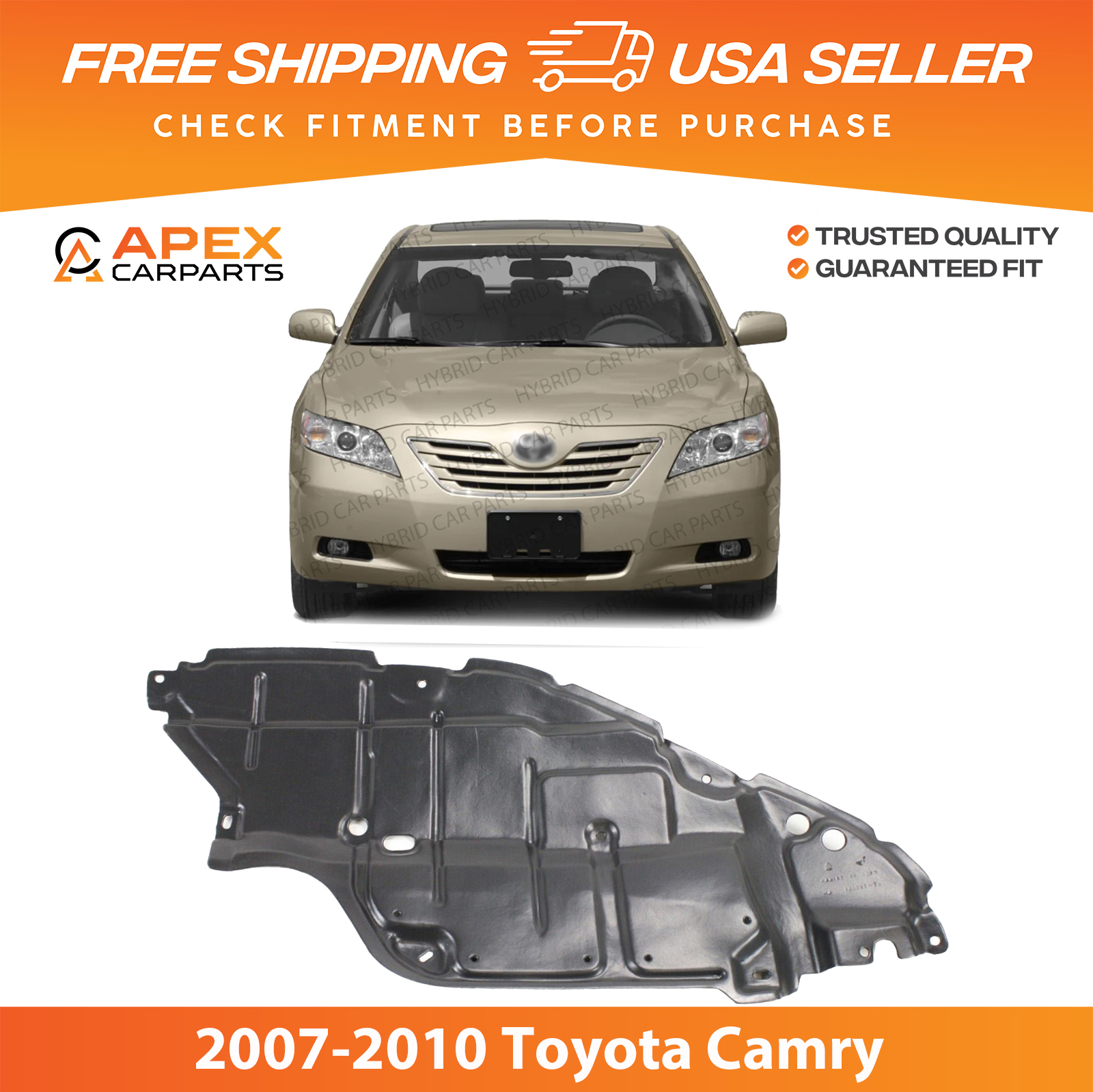 New Driver Side Engine Splash Shield For 2007-2009 Toyota Camry TO1228134