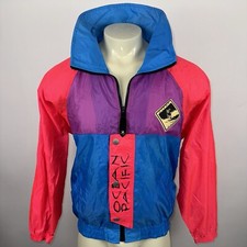 Ocean Pacific Jacket Windbreaker Neon Vtg 80s 90s Surf Ski Snowboard Mens Medium