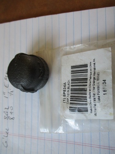 2 pcs, 1/2" NPT Black Malleable Iron Pipe Fitting End Cap New in sealed bag