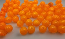 Vintage Japan Glass Orange Swirl Beads 6mm Qty:18