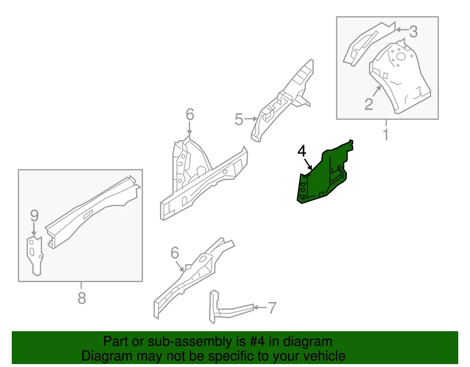 Genuine Nissan 2013-2014 Nissan Pathfinder - Side Shield 64838-3JA0A - Image 2 of 2