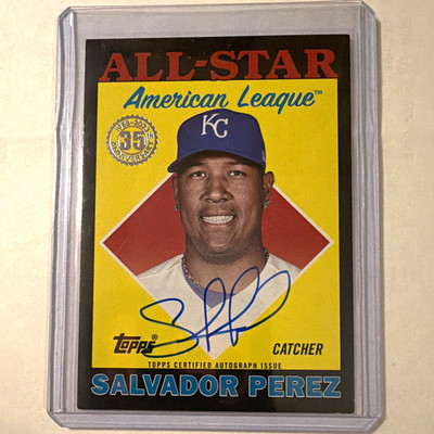 Topps 2023 Series 2 1988 All-Star Auto Salvador Perez Royals Black /50 #88ASA-SP