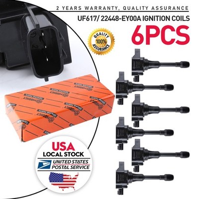 6 Ignition Coils 22448EY00A for Infiniti EX37 FX37 Q40 Q60 Q70 QX70 M56 G37 370Z