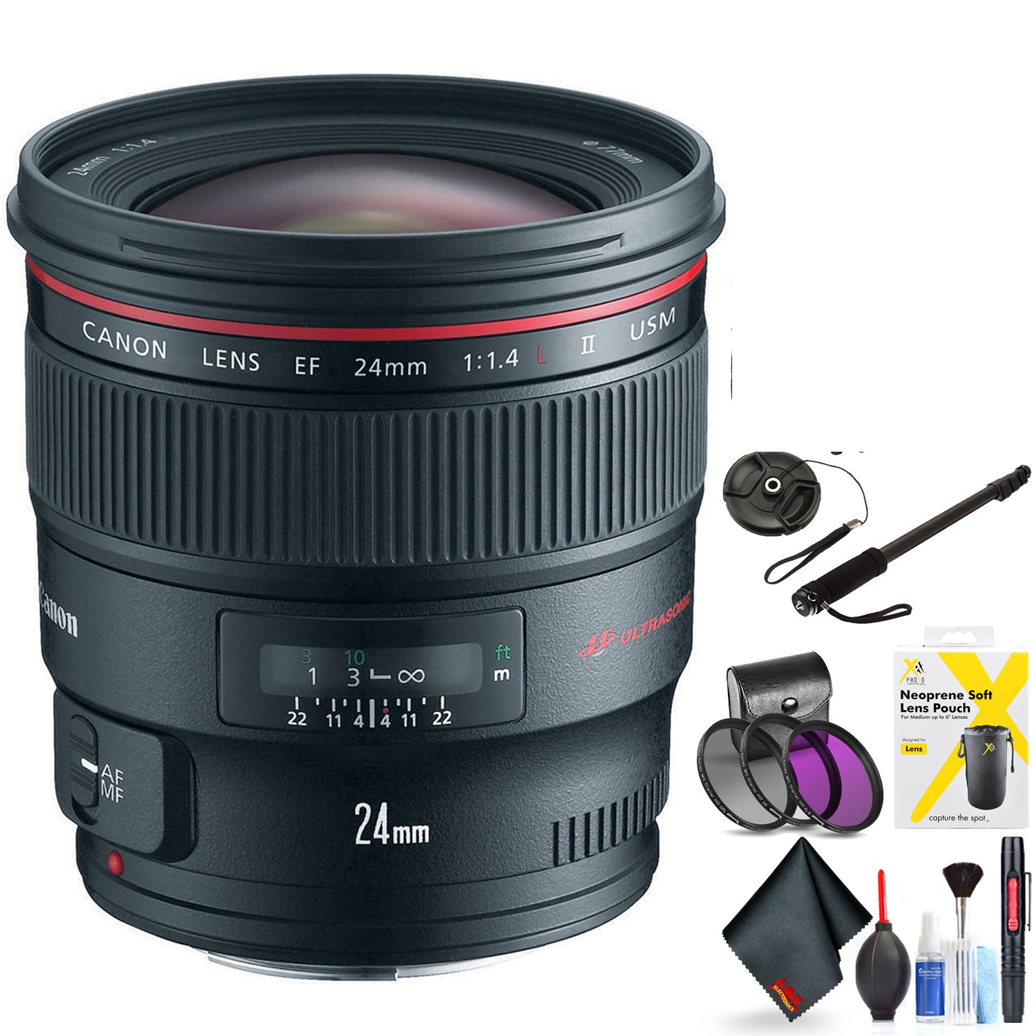 Объектив Canon EF 24mm F/1.4L Ii USM для Canon 6D, 5D Mark IV, 5D Mark III, 5D Mark III с разрешением F/1.4L Ii USM