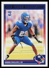 2024 Score Andru Phillips #349 FOOTBALL CARD Rookie New York Giants RC