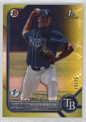 2022 Bowman Draft 1st Edition Yellow Foil 75/75 Trevor Martin #BD-184 14mx