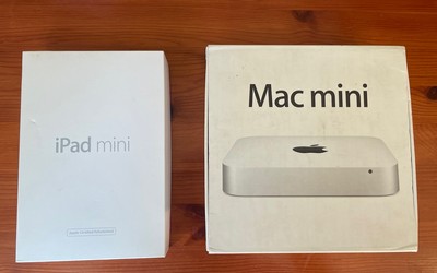 Both Apple iPad Mini   Box & Mac Mini EMPTY BOX **Boxes  ONLY **