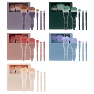 5 Pcs/Set Travel Makeup Brush Set Eyeshadow Brush Cosmetic Brush Set for Daily