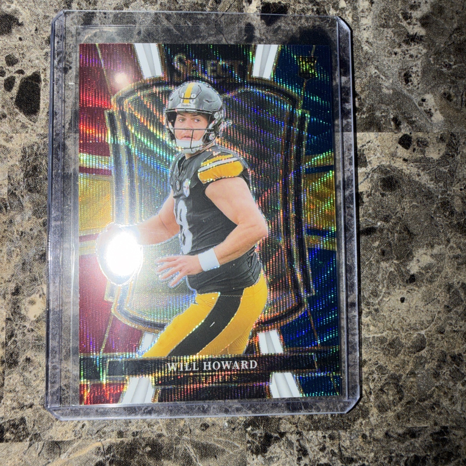 2025 Panini Select #152 Will Howard PREMIER LEVEL TRI-COLOR PRIZM RC /299