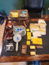 Kodak Retina IIa 35mm Antique Film Camera. Huge Accessory Lot.