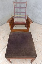 Fauteuil et repose-pied Morris Art & Craft en hêtre