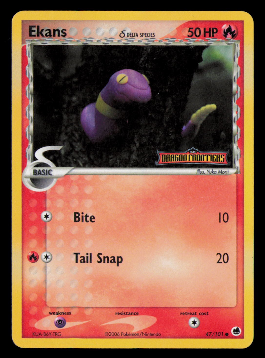 Ekans 47/101 Common Dragon Frontiers Pokemon LP