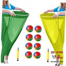 Granny Pants Yard Game, Oversized Giant Stretchy Pants Outdoor Green/Yellow