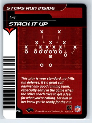2002 NFL Showdown Plays Stack It Up #P54