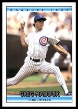 Greg Maddux 1992 Donruss #520 Chicago Cubs FREE SHIPPING AutographDen