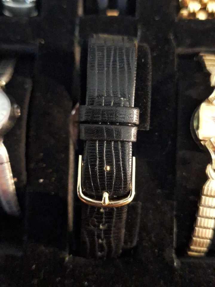 Berenger Vintage H.M.S. Negro sobre negro en excelente estado. Bisel dorado. Funciona bien Foto 2 de 4