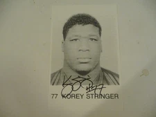 KOREY STRINGER MINNESOTA VIKINGS AUTOGRAPHED 5X7 PHOTO