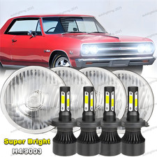 For Mercury Cougar 1967-76 Monterey Comet 5.75 Round Led Headlights Hilo 4pcs For Mercury Cougar 1967-76 Monterey Comet 5.75 Round Led Headlights Hilo 4pcs