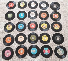 Twenty-Five 1970's 45s - Lot V-7 - some look playable - others need cleaning...