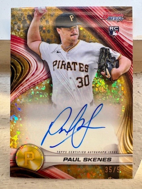 2024 Bowman's Best Best of 2024 Autographs Paul Skenes #B24-PS Gold  /50