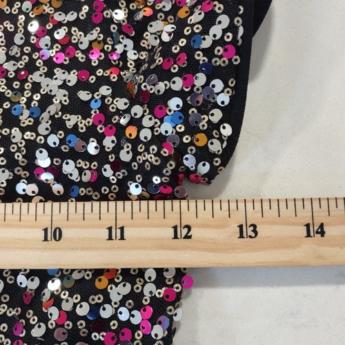 Three Pink Hearts Girl's Dress Black Multi Sz S Poly Spandex Party Bow Holidays - Picture 7 of 14