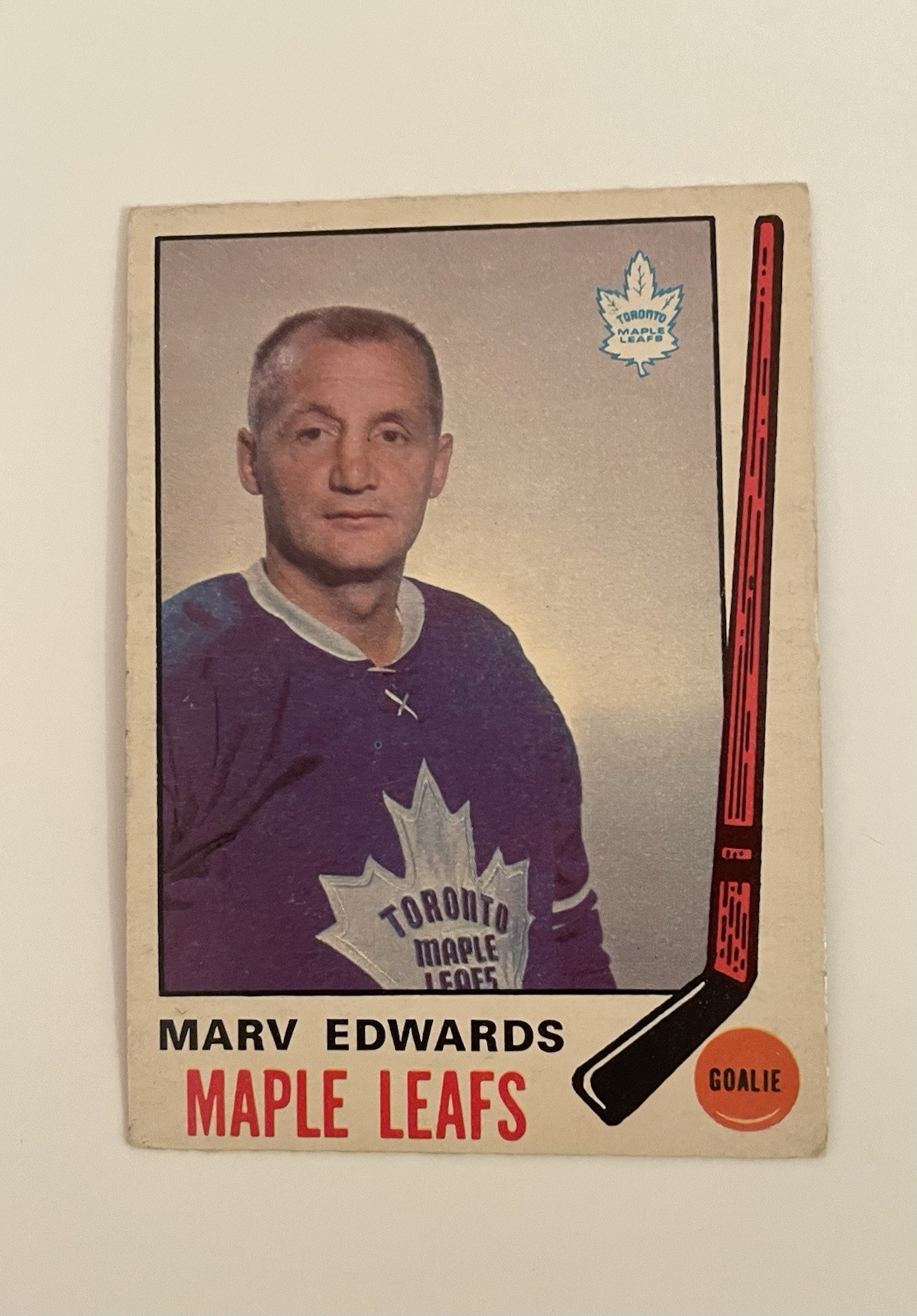 Marv Edwards #185 Hockey Cards 1969 O-Pee-Chee trading card — raw and PSA graded price guide