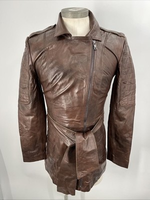 KLG Leather Men's Turkish Lambskin Brown Soft Leather Front Zip