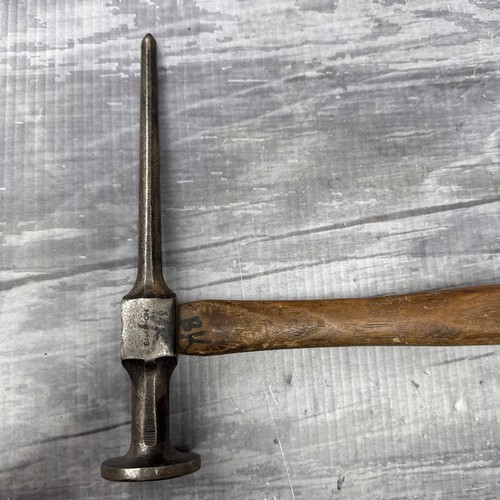 VTG. Snap-on Tools USA Long Wood Handle Picking Auto Body Hammer BF614 - Foto 2 di 10