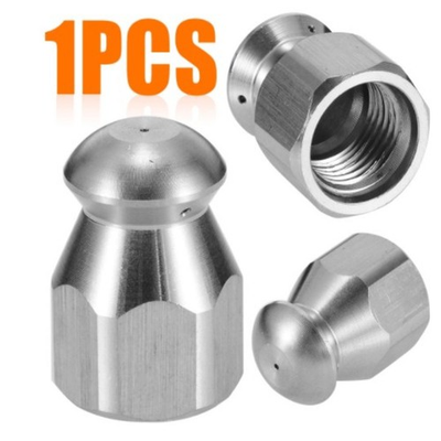 #ad #ad 1PC Pressure Washer Drain Cleaner Pipe Dredge Spray Nozzle 1 Front 3 Rear Jetter $9.02