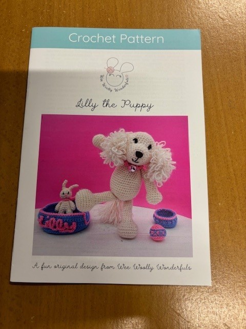 Wee Woolly Wonderfuls Crochet Pattern Lilly The Puppy, Bed, Ball and Dish