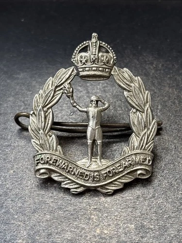 Royal Observer Corps, Genuine British Air Force Cap Badge. WW2.