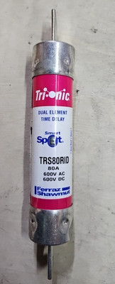 1) Ferraz Shawmut TRS80RID 80 Amp 600V Tri-Onic Smart Spot Fuse