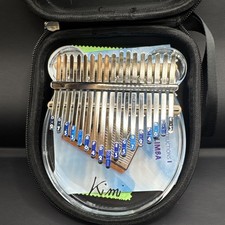 Kimi Kalimba Acrylic Thumb Piano Finger 17 Keys With Case Hammer Instrument