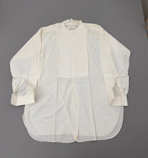 Vintage 40s Formal Tuxedo Shirt White Pleated Front Long Sleeve Vintage 16 34