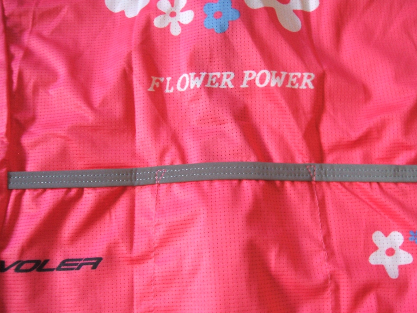 Voler Wind Vest Women's S Pink Flower Power Full Zip Packable Cycling Run