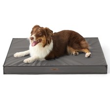 Outdoor Waterproof Orthopedic Egg Crate Dog Bed 30x20 Removable Cover Grey