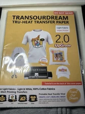 TransOurDream Upgraded Iron on Heat Transfer Paper for T Shirts (8.5x11'', 15...