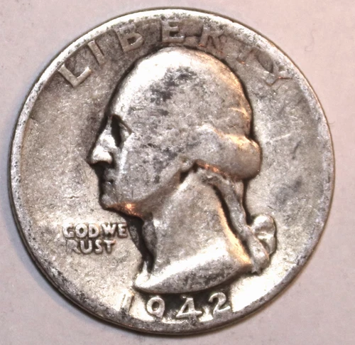 1942-P Washington Quarter - Very Good - #1066EA