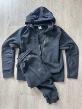 Nike Tech Black Full Tracksuit Jackey And Sweatpants Large