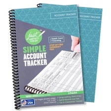 's Premium Check Book Register & Debit Card Ledger Notebook - Checking Accoun...