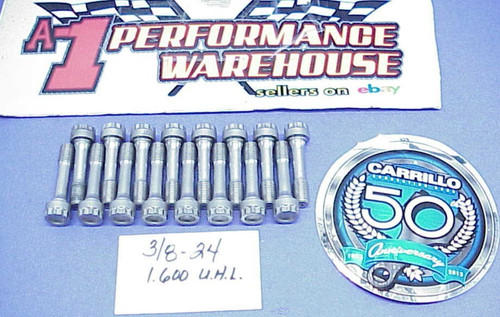 16 Carrillo Connecting Rod Bolts 1.600" U.H.L. x 3/8-24 NASCAR ARP #2