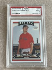 2006 Topps Chrome Baseball Card #314 Jonathan Papelbon Rookie PSA 9 MINT. rookie card picture