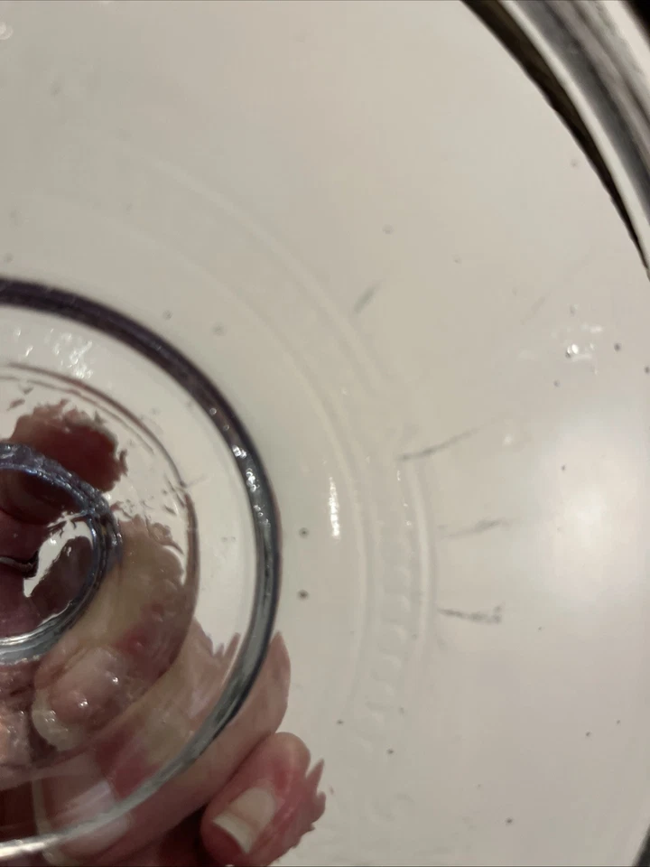 Vintage Fire King Oven Glass Lid Only 6.5 Inches On Lip of Lid 7 Inches Wide - Image 4 of 4