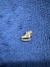 Sterling Silver 925 Ice Skate Charm, 12mm