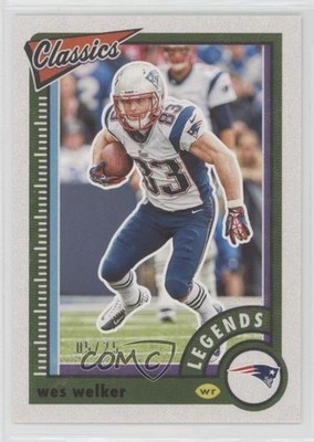 2022 Panini Classics Legends Blank Back 5/25 Wes Welker #126 7ba