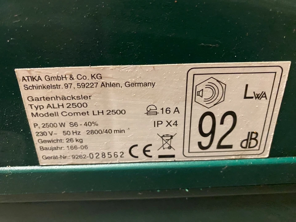 Gartenhäcksler / Leisehäcksler Atika LH 2500 - Bild 3 von 4