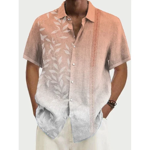 Men's Short Sleeve Button-Up Casual Cuban Guayabera Beach Wedding Dress Shirt - Picture 12 of 36