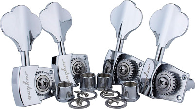 Bass Tuners (4 for Right) - 1:26 Ratio Open Gear 4 Right, Chrome