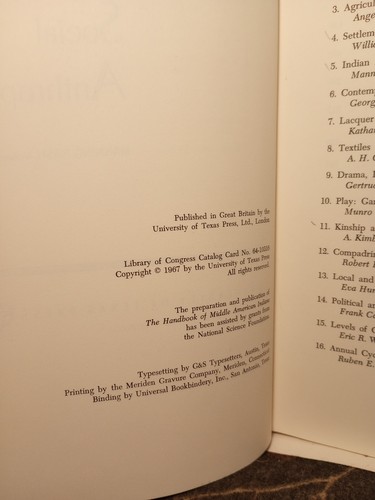 Robert Wauchope HANDBOOK OF MIDDLE AMERICAN INDIANS VOLUME 6 Anthropology - Picture 4 of 20